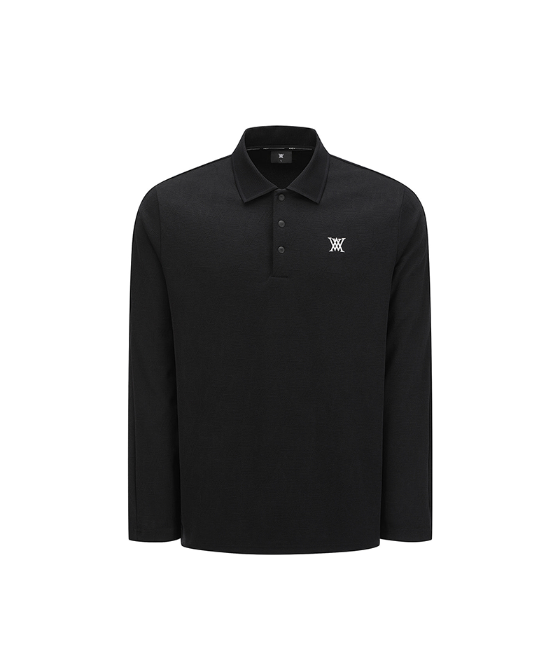 Men's Logo Jacquard T-Shirt - Black