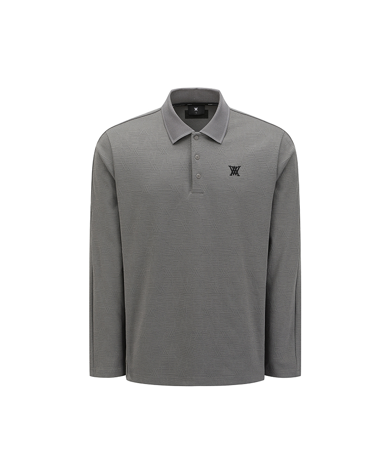 Men's Logo Jacquard T-Shirt - Dark Grey