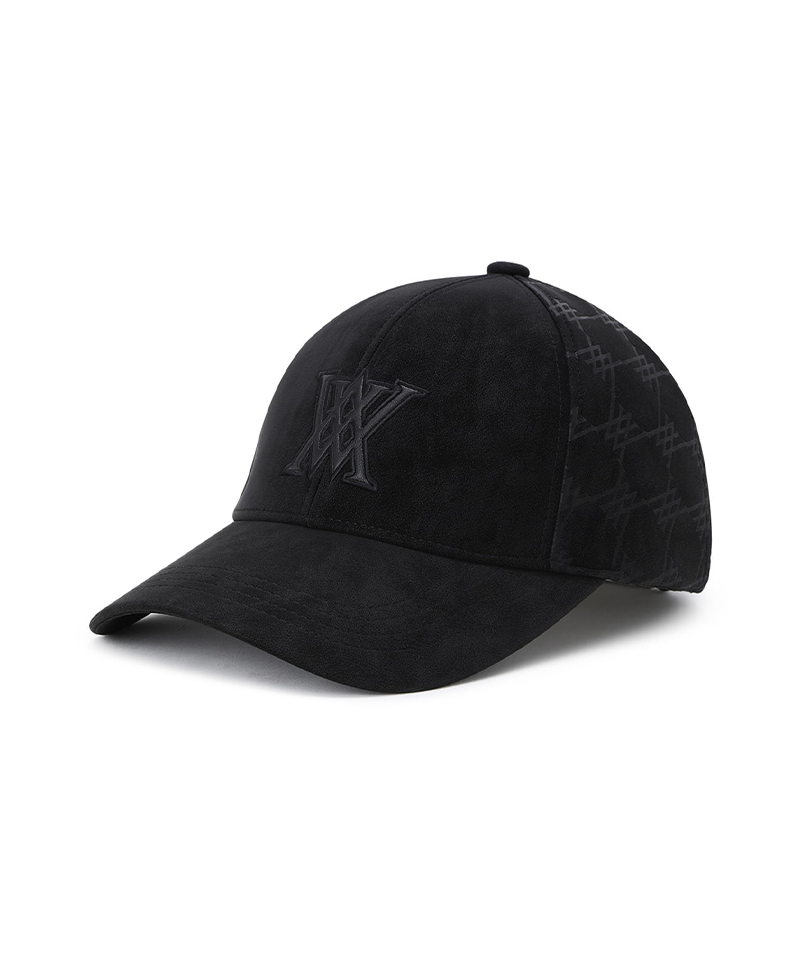Uni Suede Logo Cap - Black