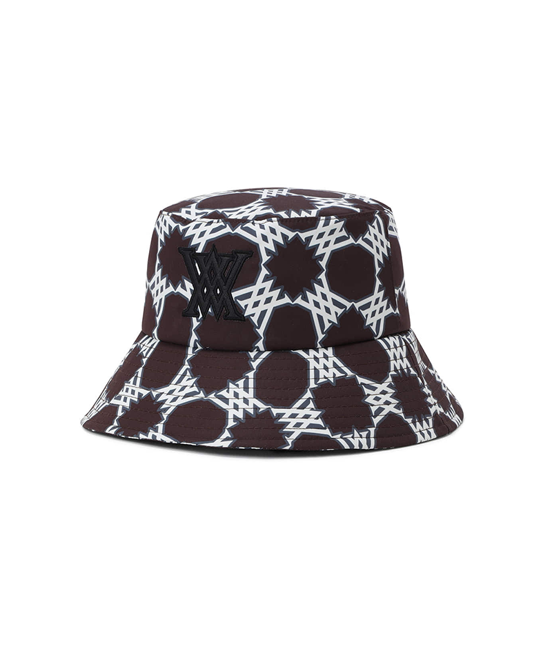 Uni Seasonal Pattern Bucket Hat - Brown
