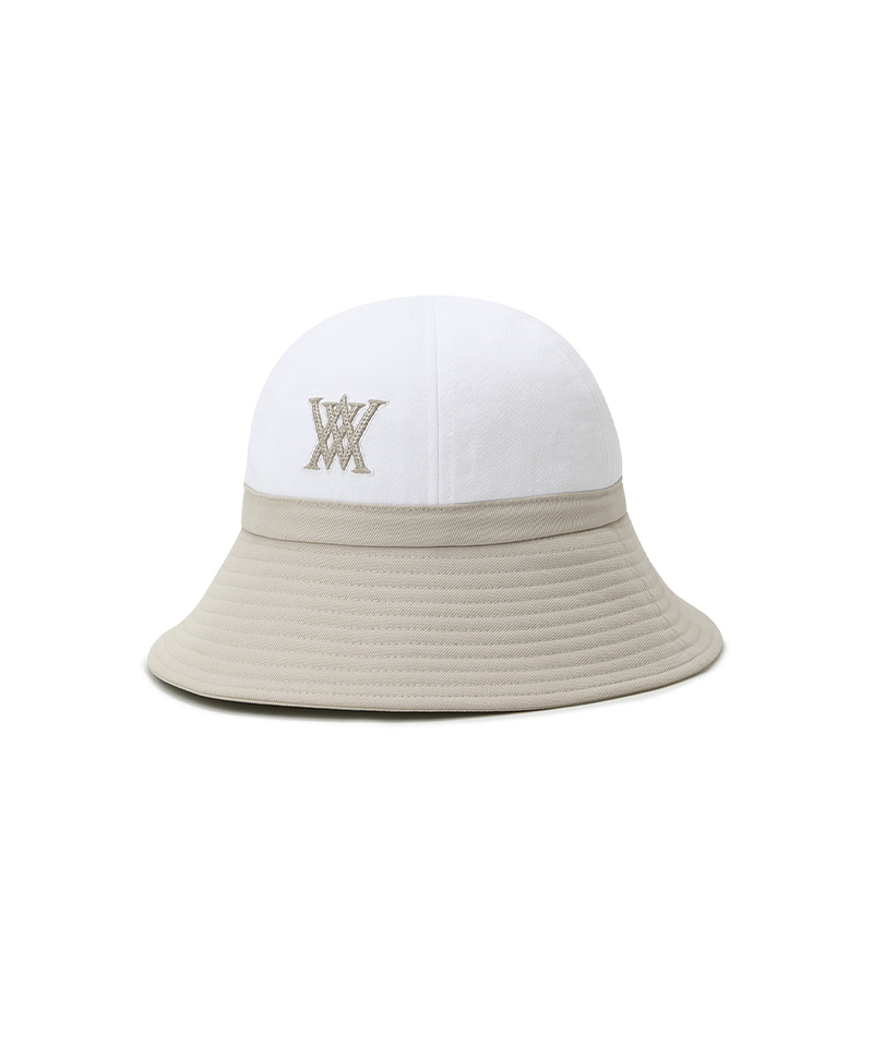 Women's Fabric Mix Bucket Hat - White