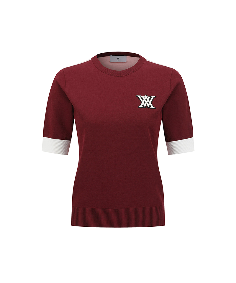 Women's Transition Short Sleeve Sweater - Burgundy