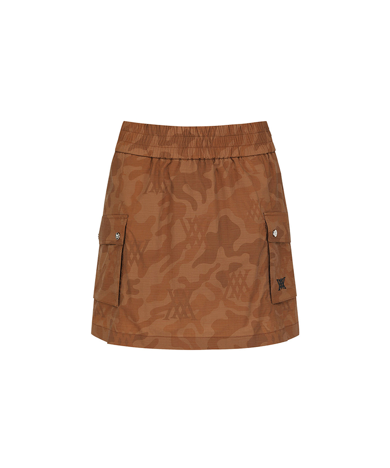 Women's Banded Cargo Skirt - Camel