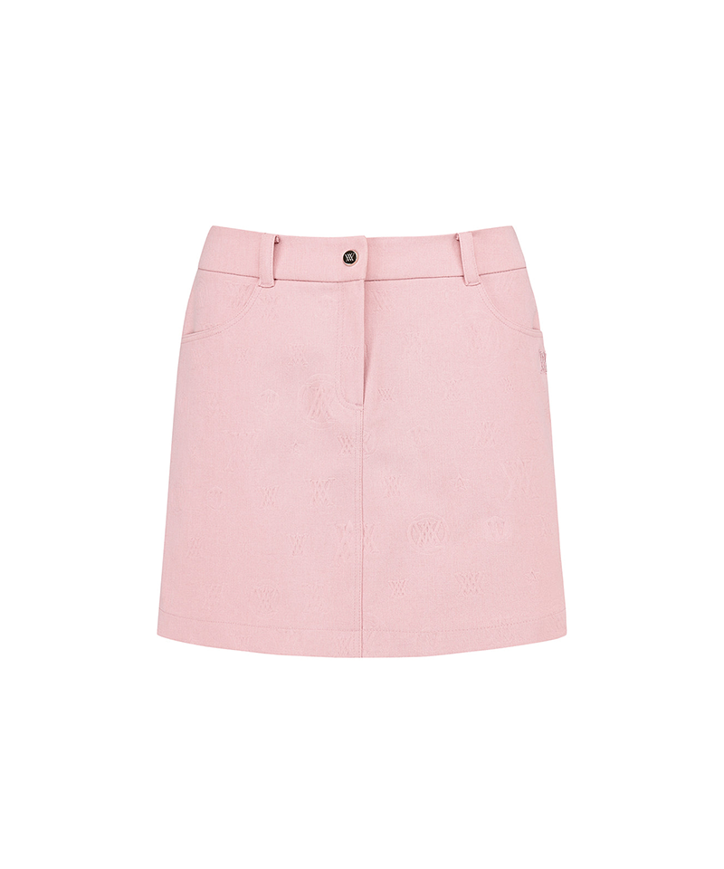 Women's Logo Embo A Line Skirt - Light Pink