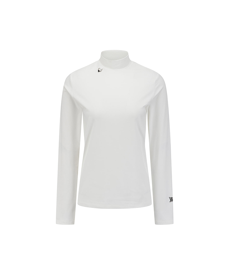 Women's Essential High Neck Baselayer - Off White