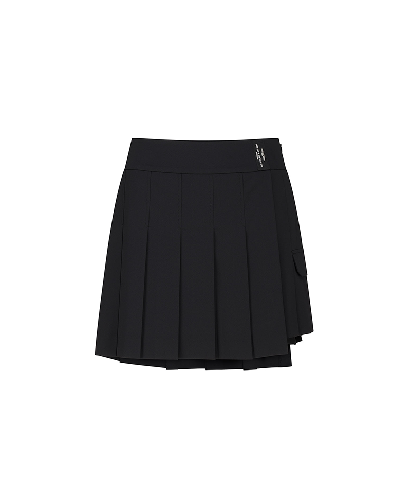 Women's Over Pleated Half Pants - Black
