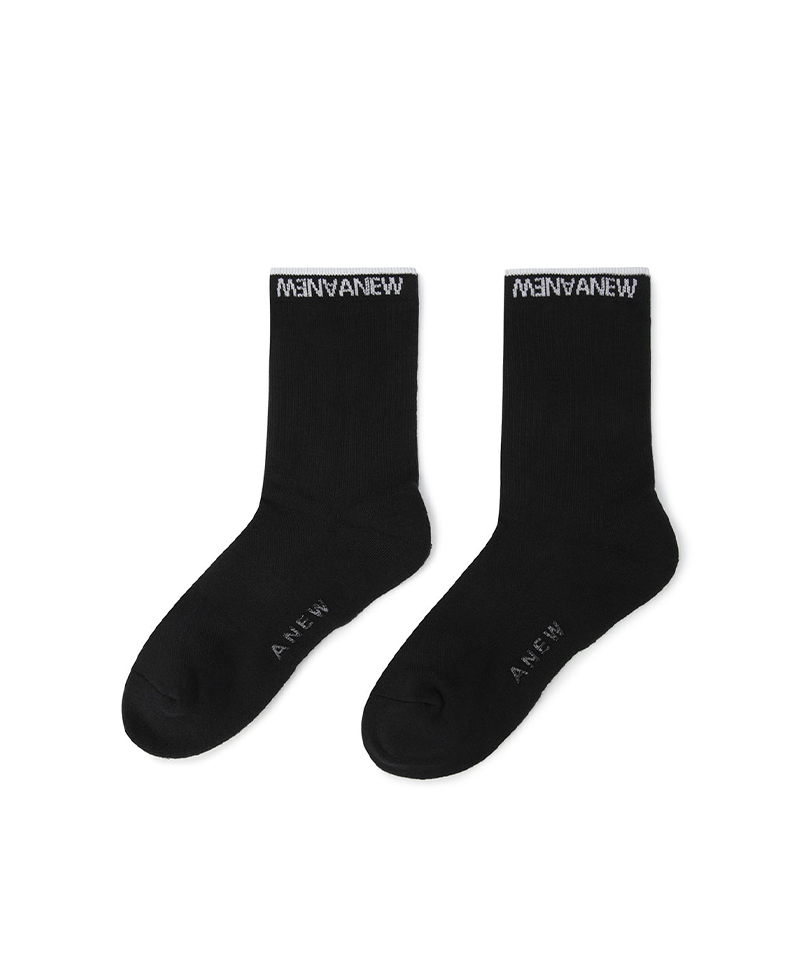 Women's Basic Middle Socks - Black