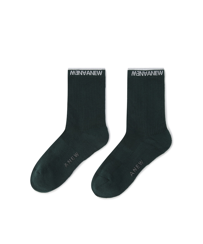 Women's Basic Middle Socks - Dark Green