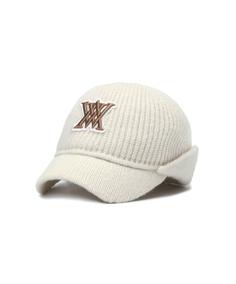 Uni Ear Muff Knit Cap - Ivory