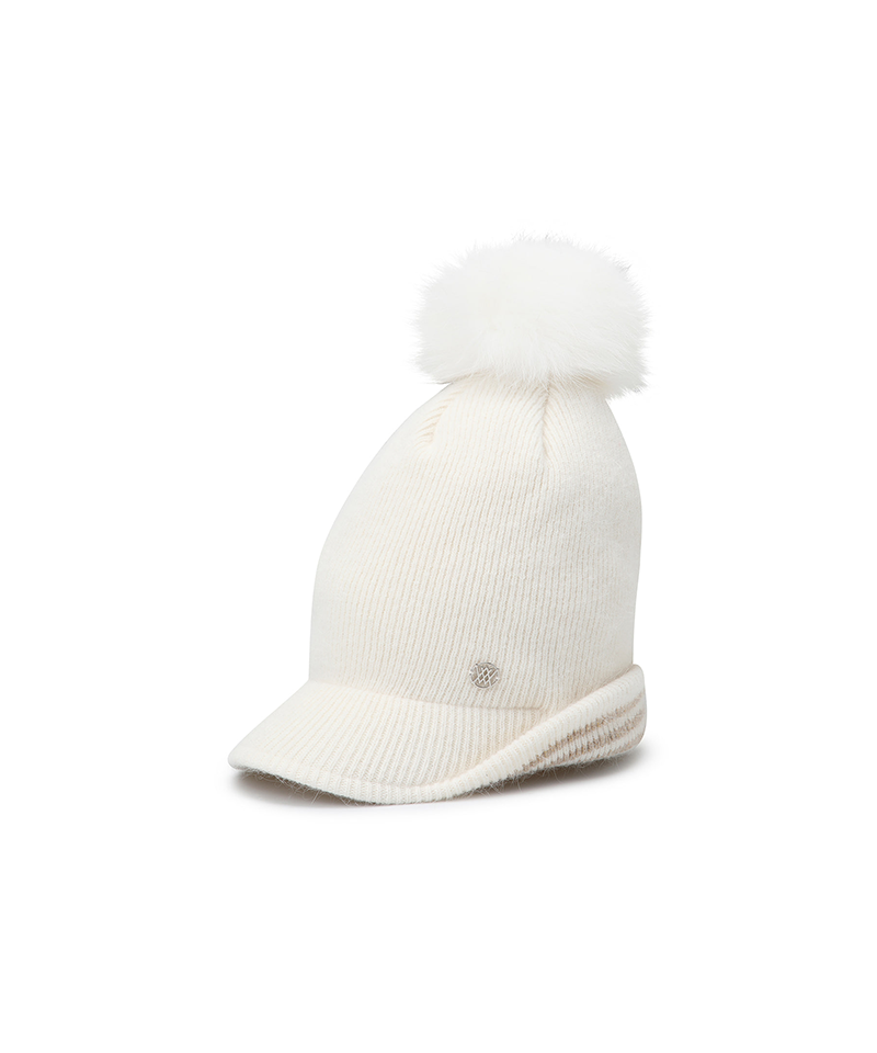 Women's Knit Pom Cap - Ivory