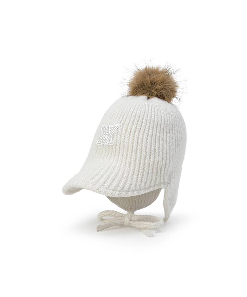 Women's Knit Ear Muff Cap - Off White