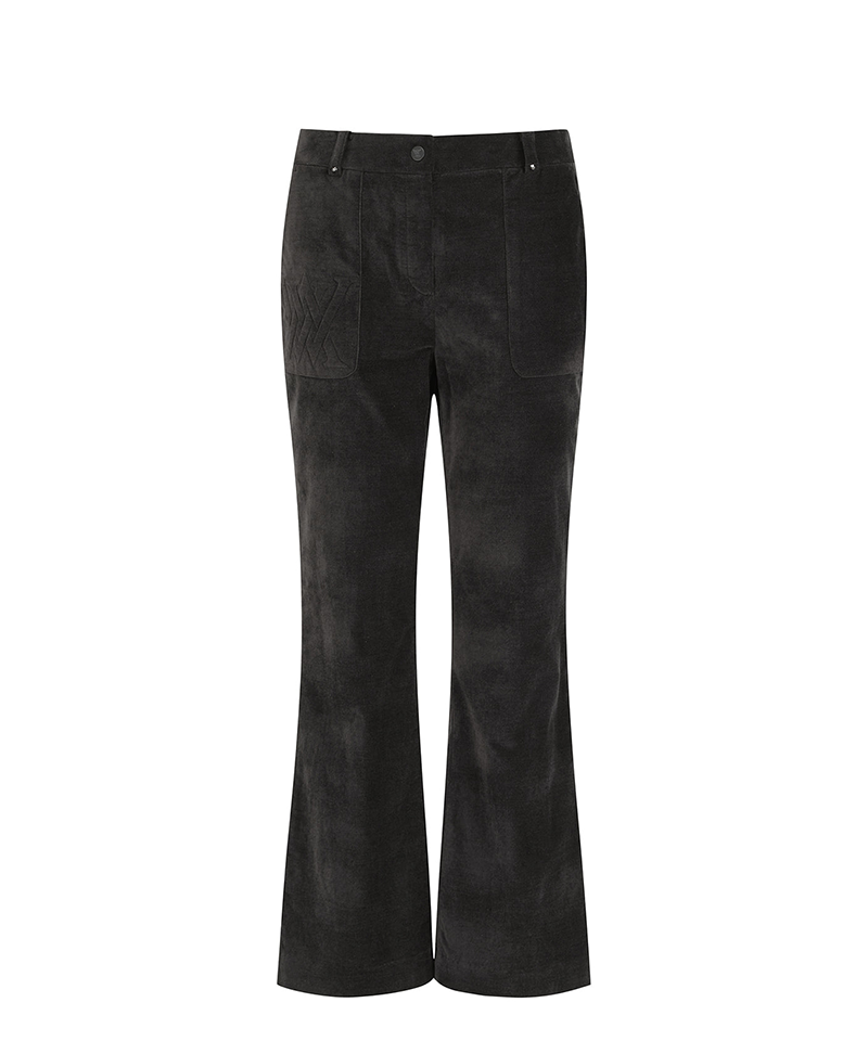 Women's Corduroy Boot Cut Pants - Dark Grey