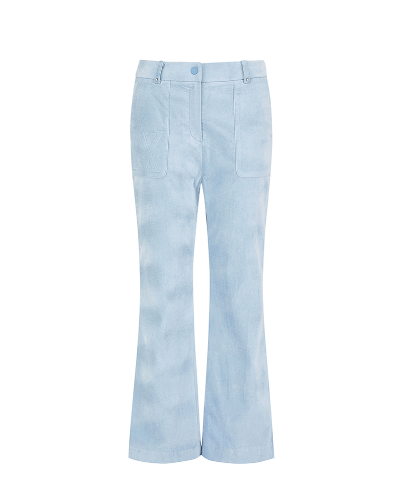 Women's Corduroy Boot Cut Pants - Light Blue