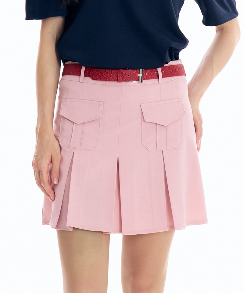 BENECIA 12 Retro Pocket Skirt - Pink