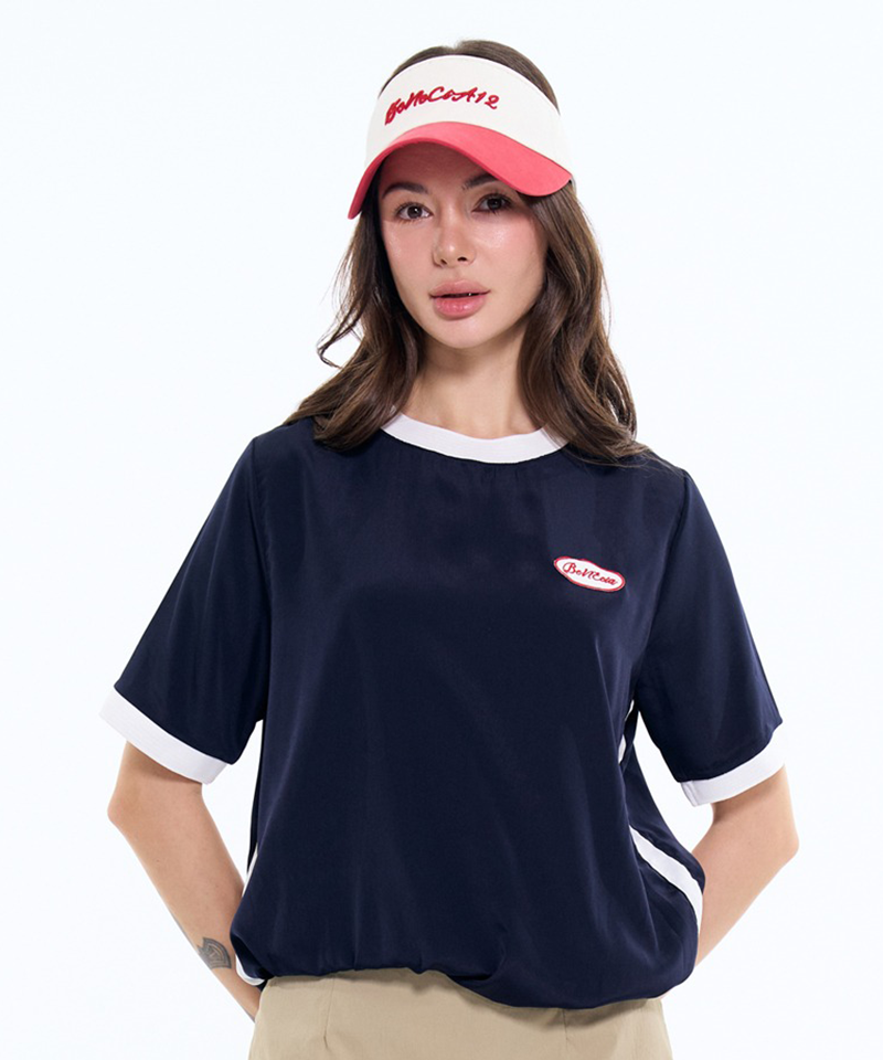 BENECIA 12 Silk Top - Navy