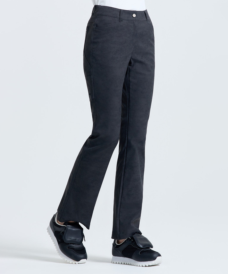 Challenger Women's Washed Print Bootcut Pants Dark - Gray