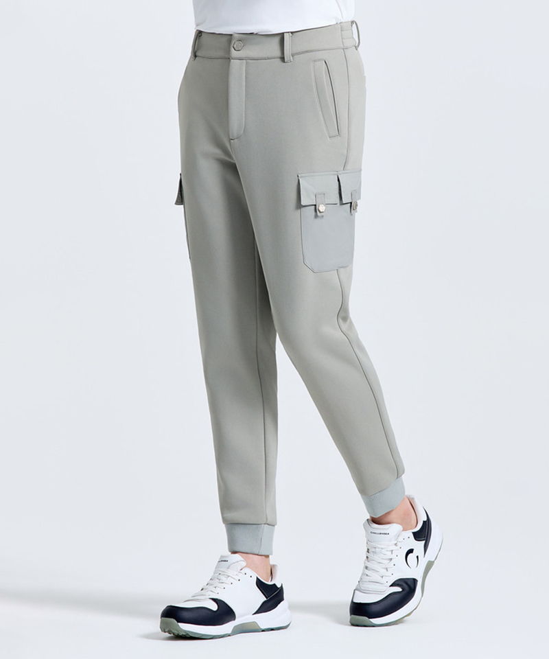 Challenger Men's Bonded Cargo Jogger Fit Pants - Light Beige