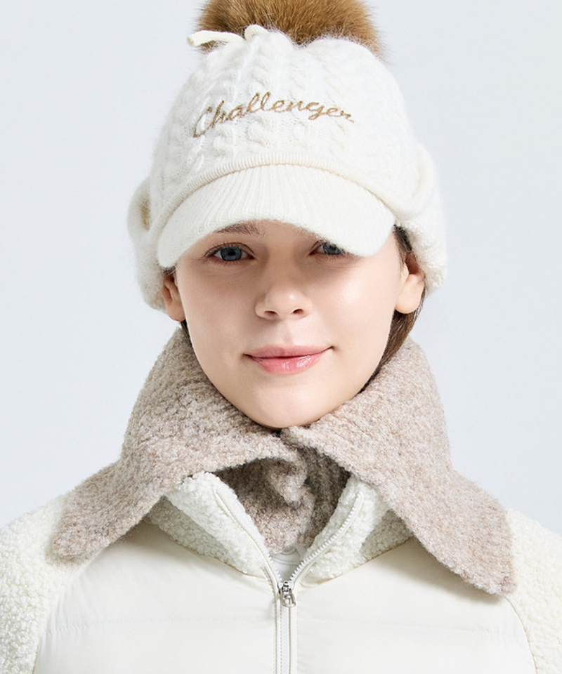 Challenger Women's Button Boucle Neck Warmer - Light Beige