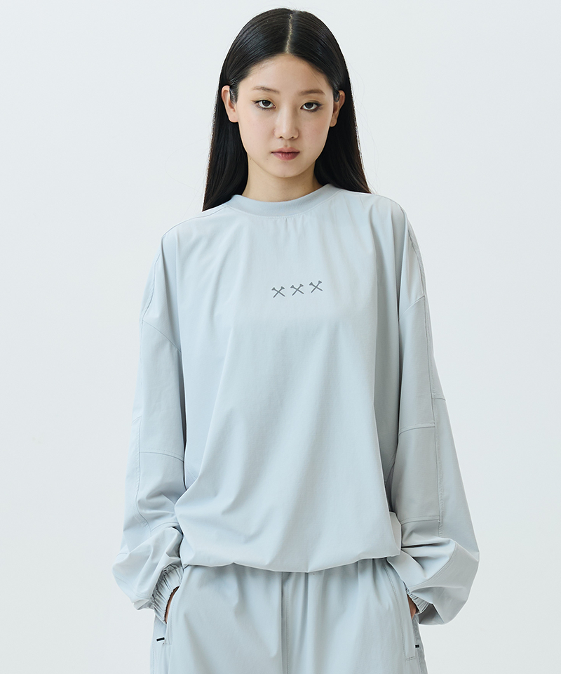 Jamie West Cross Mesh Long Sleeve T-Shirts - White
