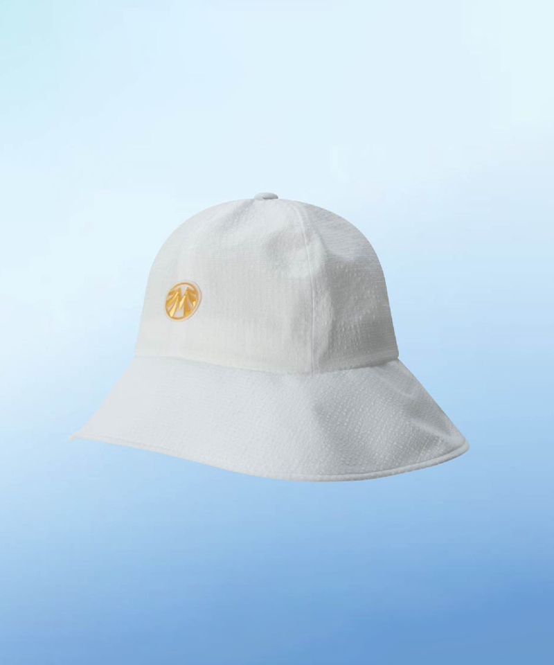 Cool Seersucker Summer Bucket Hat - White