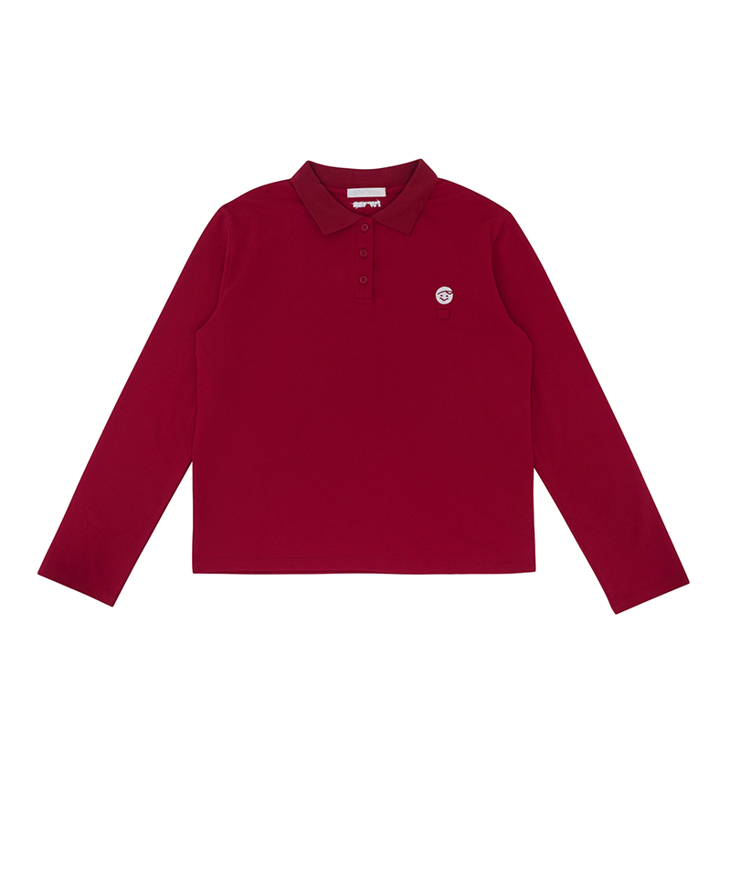 Piv'vee Emblem Basic PK Shirt - Wine Red