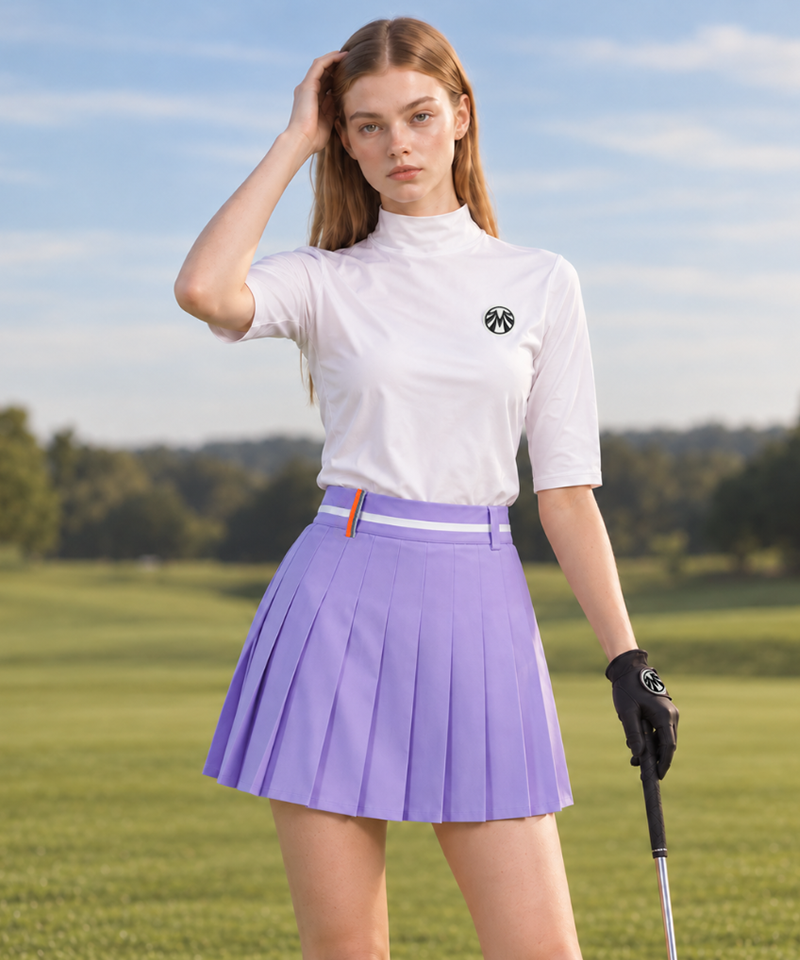 Women's All-Pleated Skirt - Purple