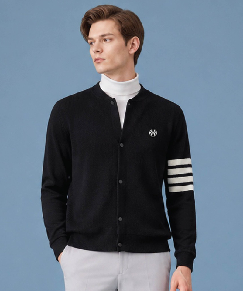 Men's Knit Cardigan - Black
