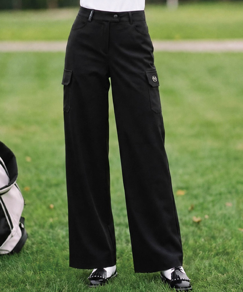 Women's Transitional Season Semi-Wide Fit Spandex Pants - Black