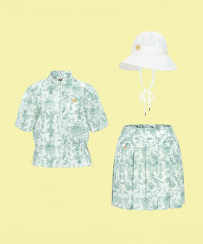 Saint Signature Gold Label Wind Seersucker All-Outfit Set (Top + Bottom + Hat)