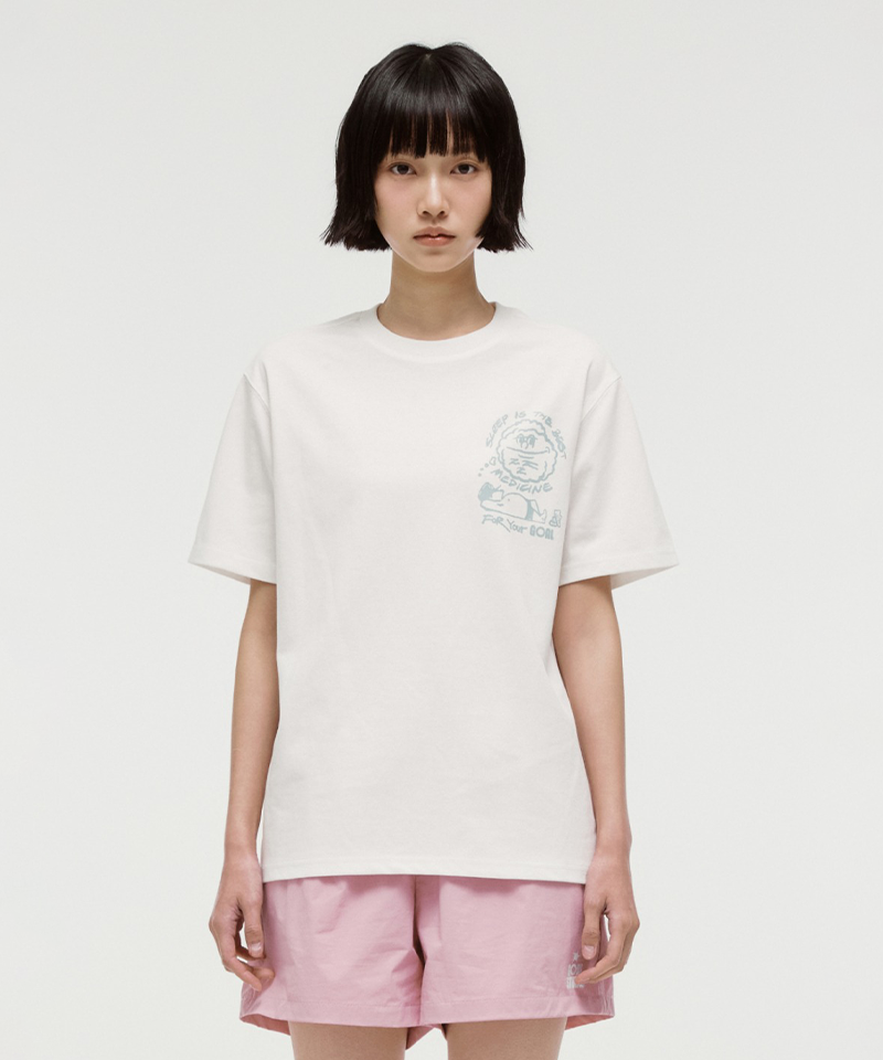Goal Studio Unisex Sleep Airmesh Tee - Off White