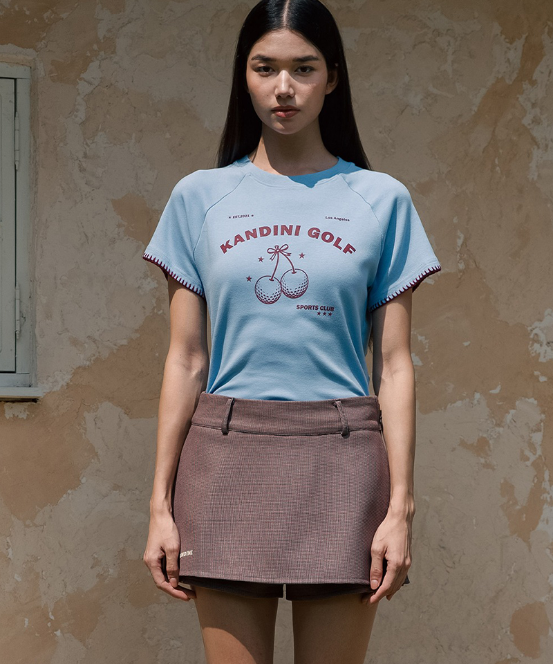 KANDINI Stitch Raglan Tee - Blue