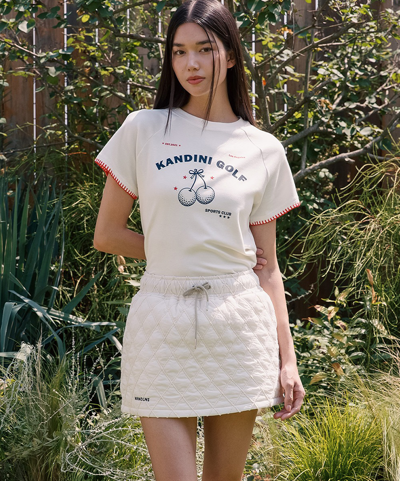 KANDINI Stitch Raglan Tee - Ivory