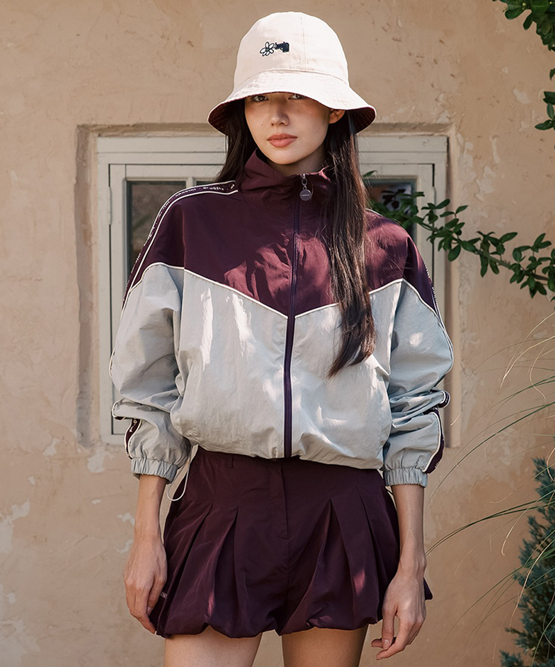 KANDINI Windbreaker Jacket -  Wine