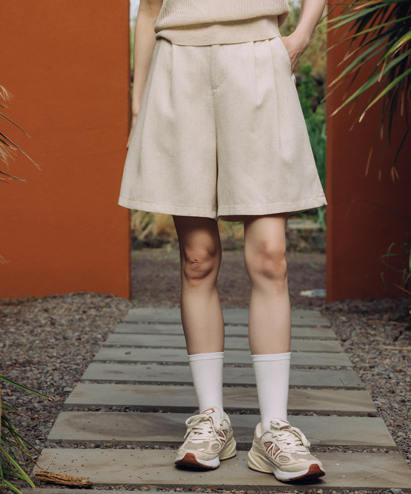 OBER GOLF Easy Linen Shorts - Beige