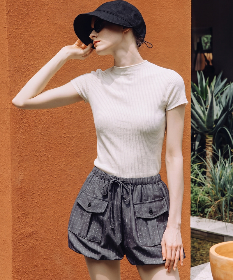 OBER Golf Double Layer Rib Knit - Ivory