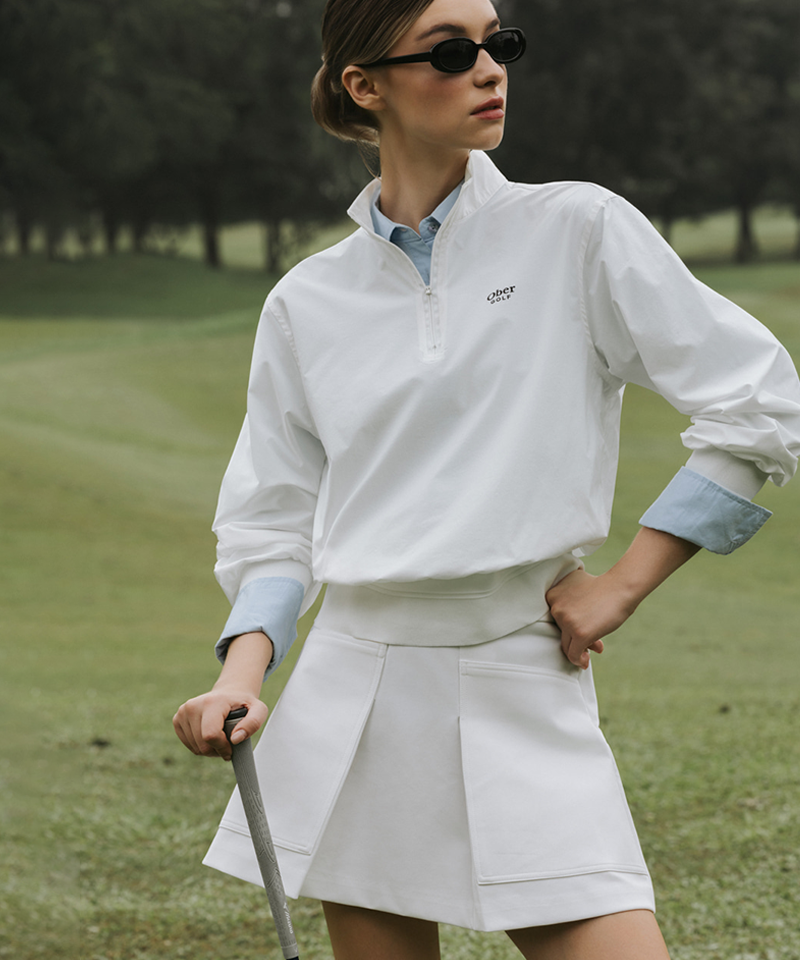 OBER Golf Maison A-line Pocket Skirt - White