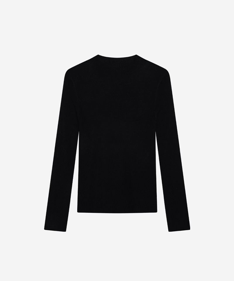 OBER Golf Soft Mock Neck Knit - Black