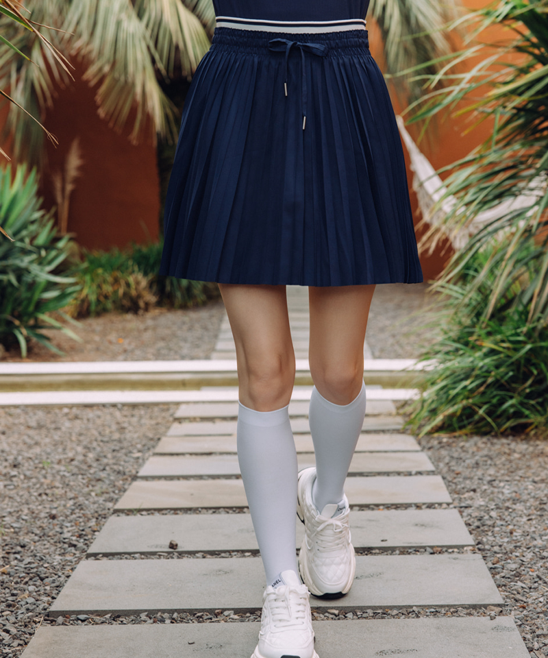 OBER Golf Summer Essential Pleated Golf Skirt - Navy