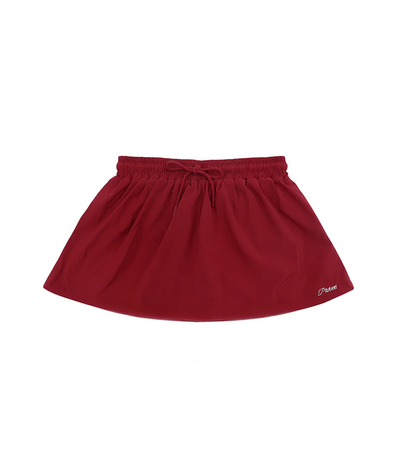 PIV'VEE Sporty A Line Skirt - Wine Red