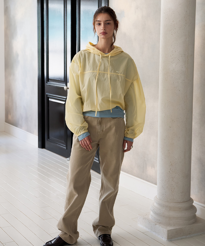 PIV'VEE V Nylon Hooded Anorak - Mist Yellow