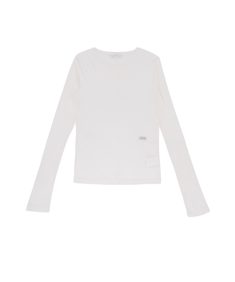 PIV'VEE Wool Long Sleeve Top - Cloud White
