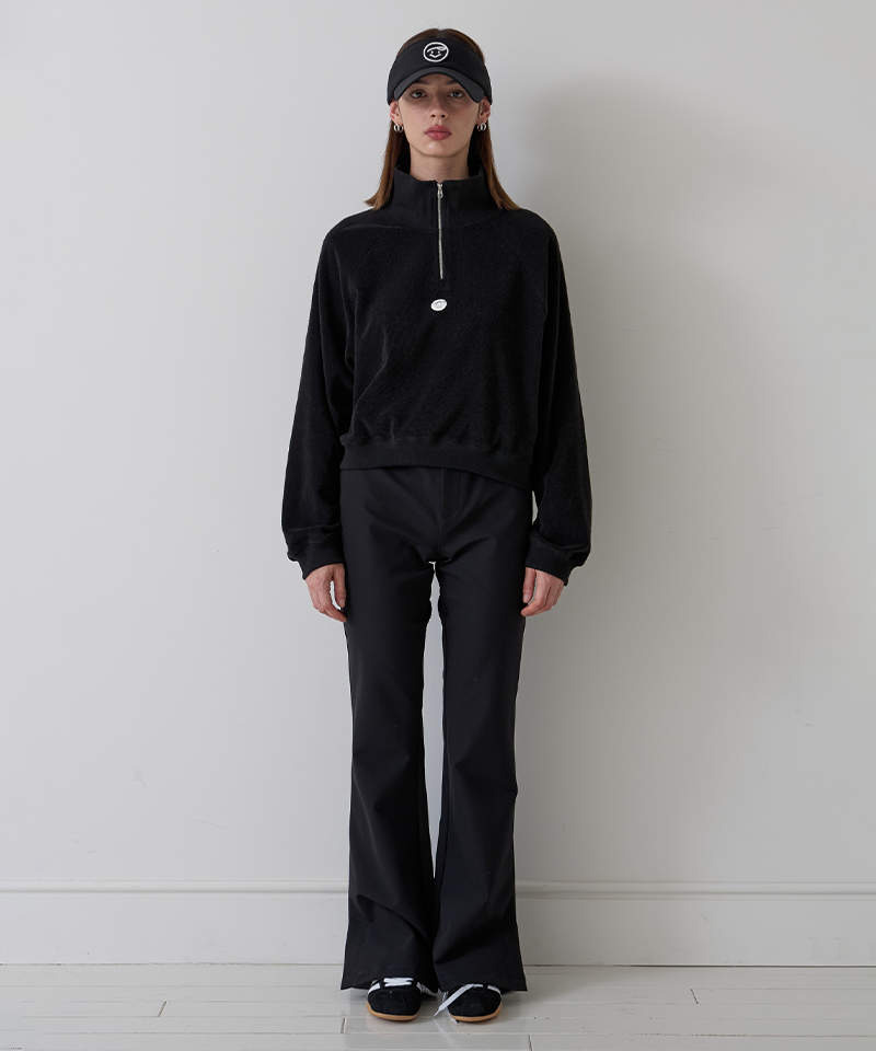 Piv'vee Terry Half-zip Sweatshirt - Ebony Black