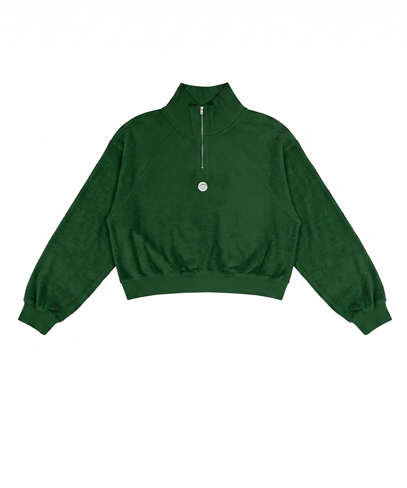 Piv'vee Terry Half-zip Sweatshirt - Pine Green