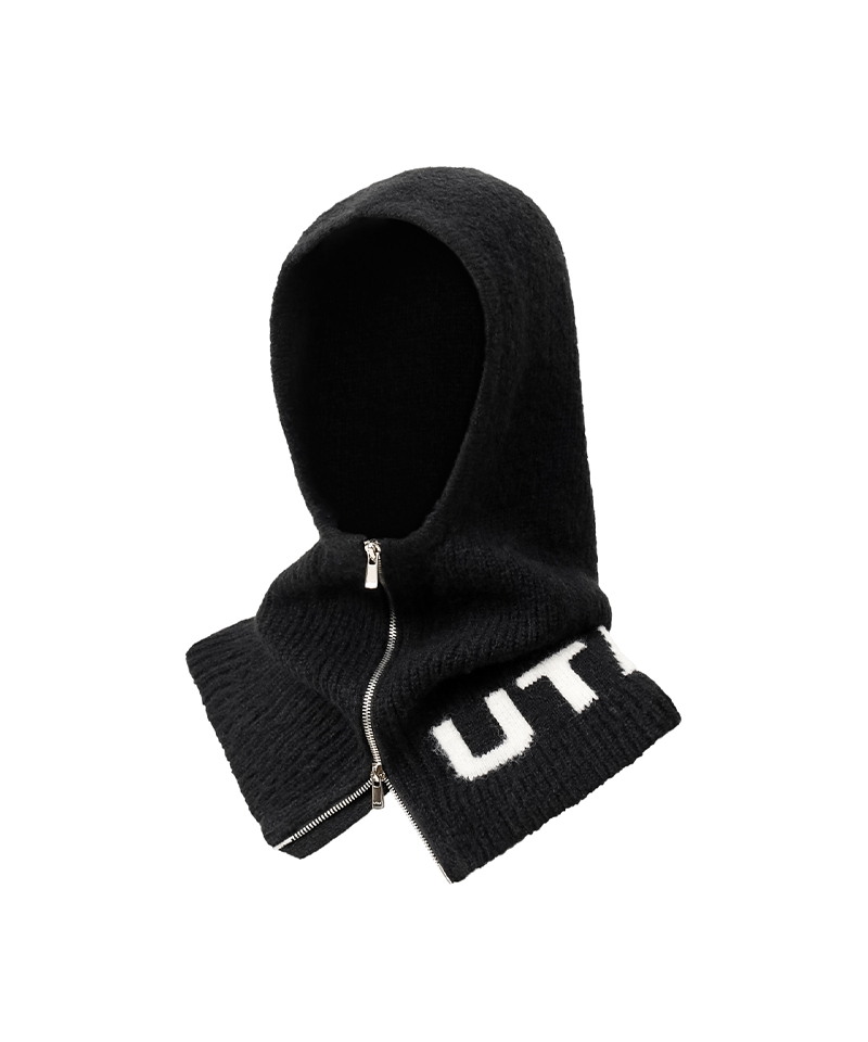 UTAA Bold Logo Wool Blended Balaclava - Black