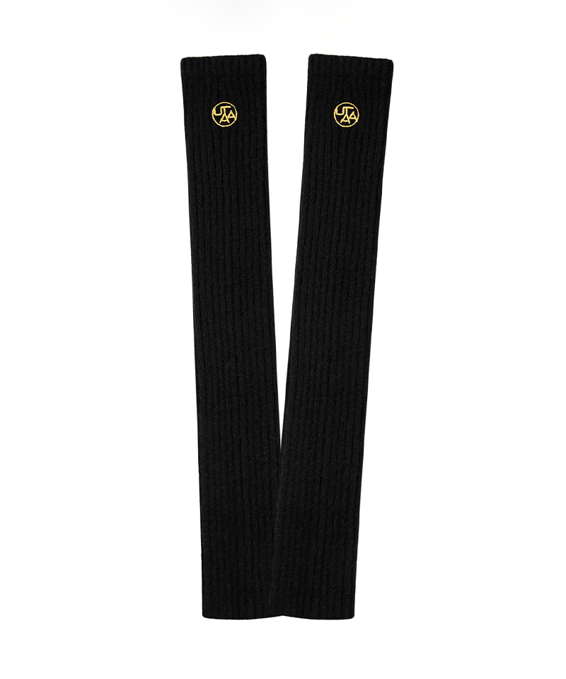 UTAA Women's Gilt Symbol Basic Knit Leg Warmers - Black