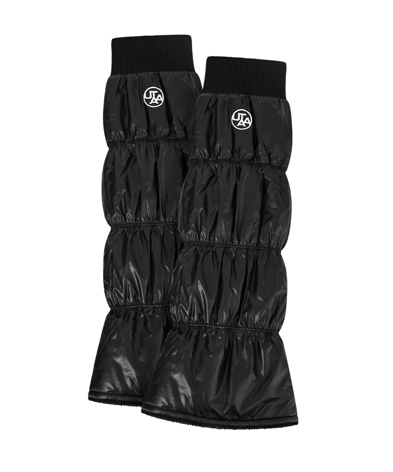 UTAA Women's Petite Symbol Shirring Padding Leg Warmers - Black