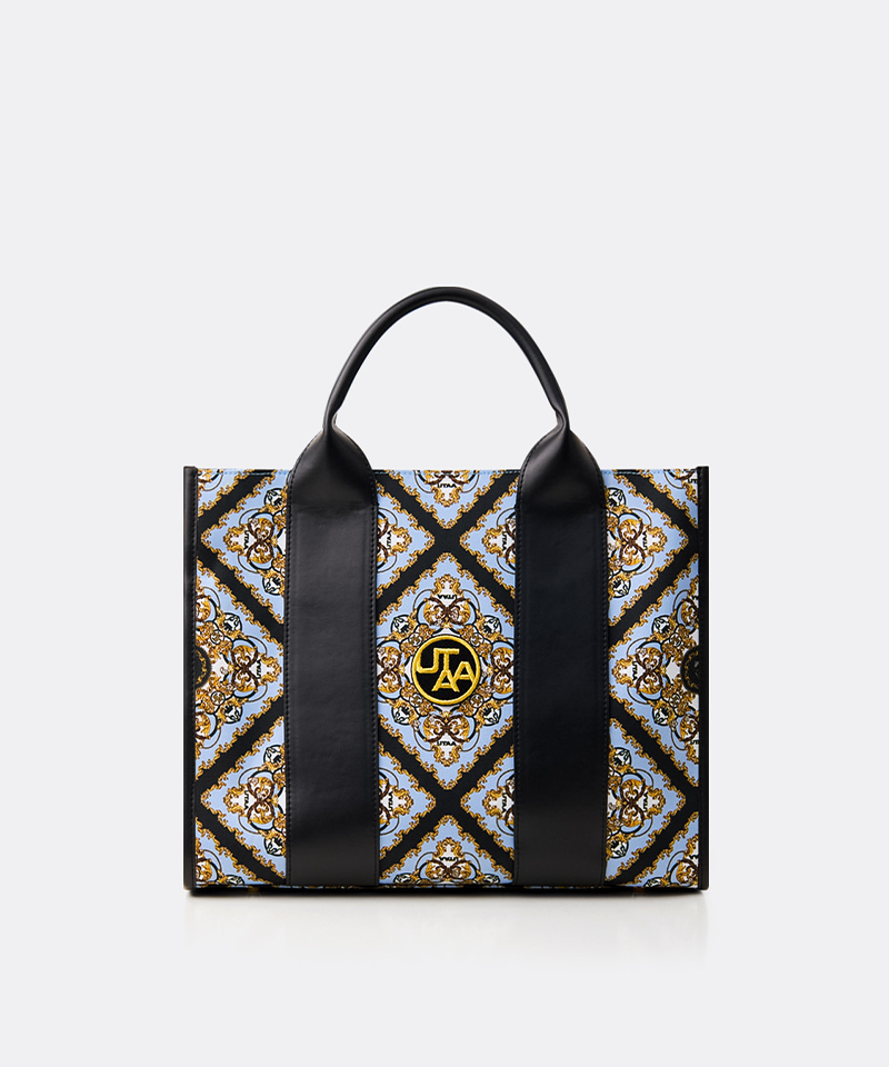 UTAA Midnight Panther Baroque Tote Bag - Sky Blue