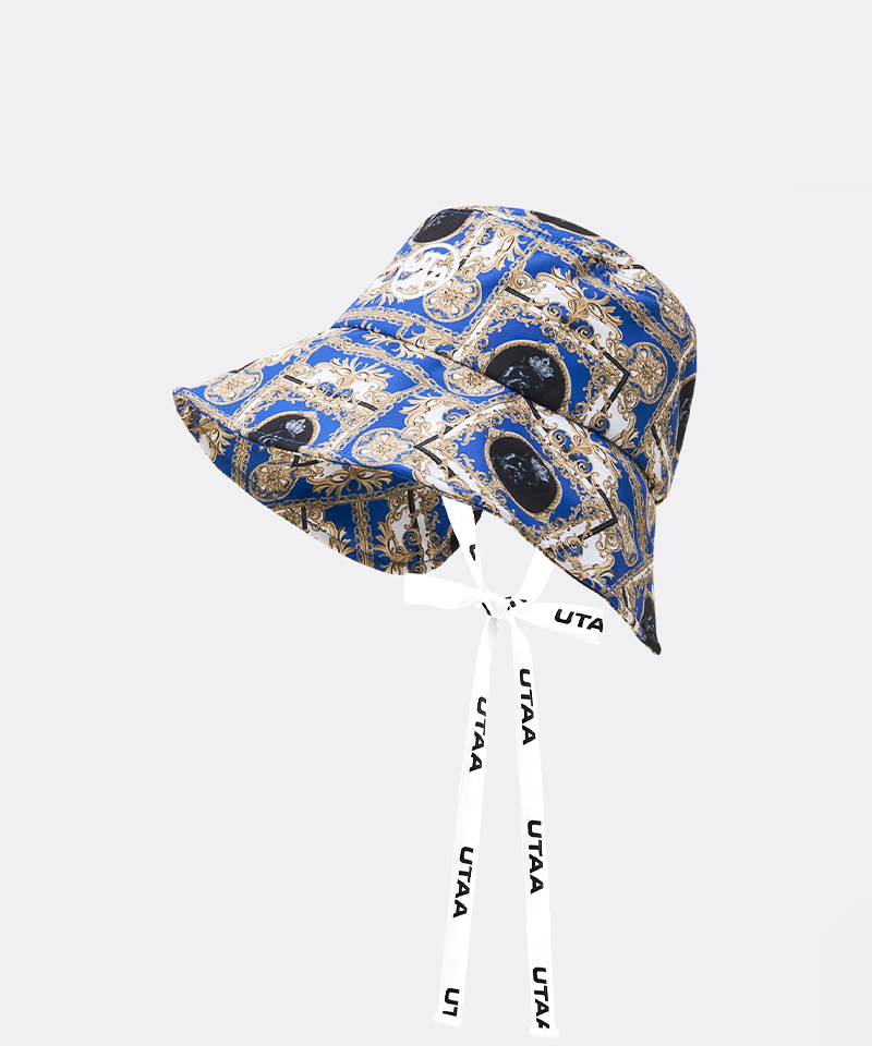 UTAA Women's Color Season Baroque Back Open Bucket Hat - Blue