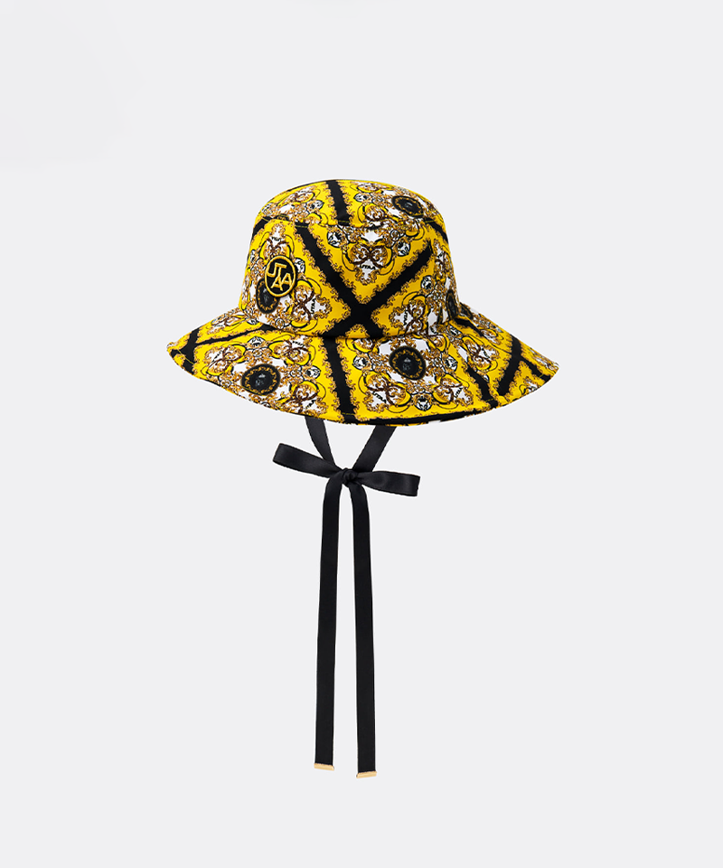 UTAA Women's Midnight Panther Baroque Bucket Hat - Yellow