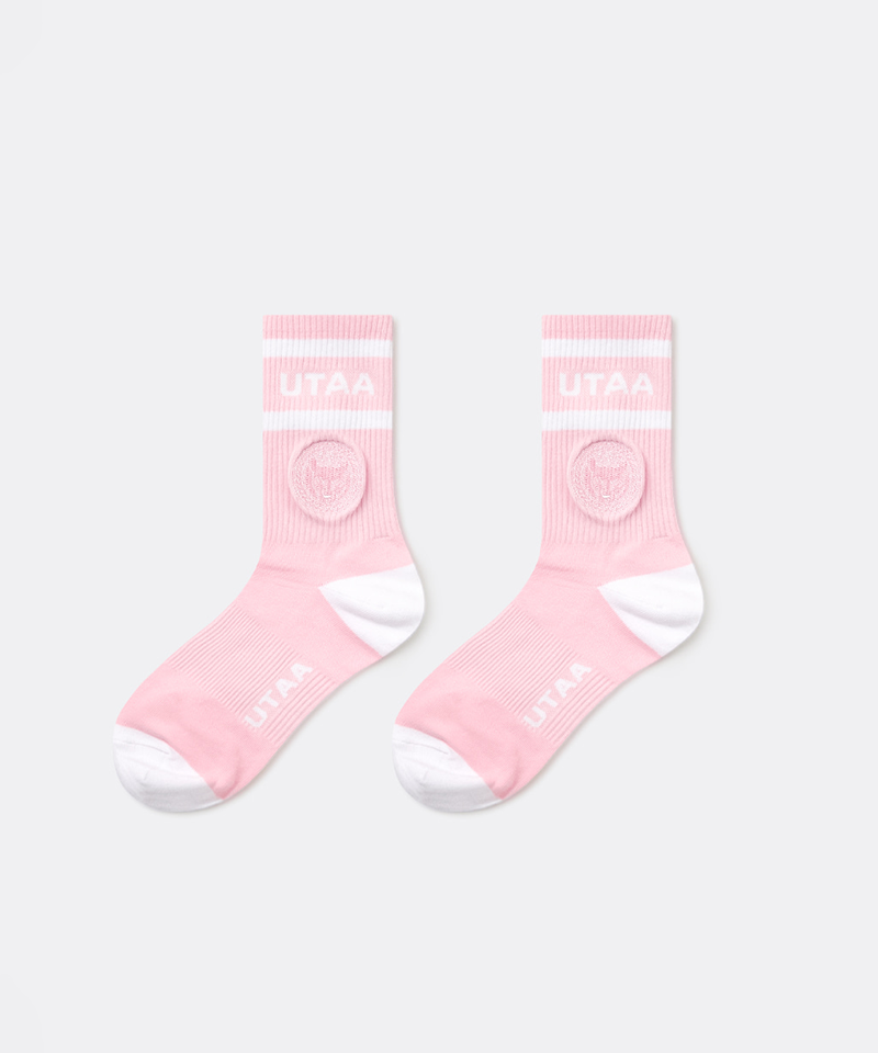 UTAA Women's Ring Panther Line Color Socks - Light Pink